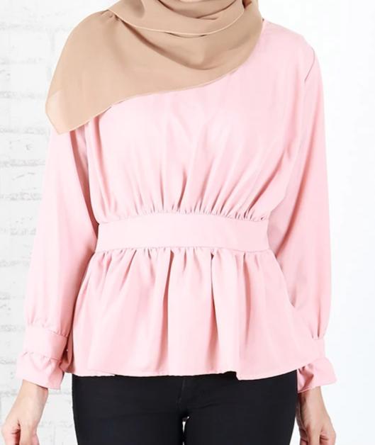 ALEENA PEPLUM LONG SLEEVES BLOUSE