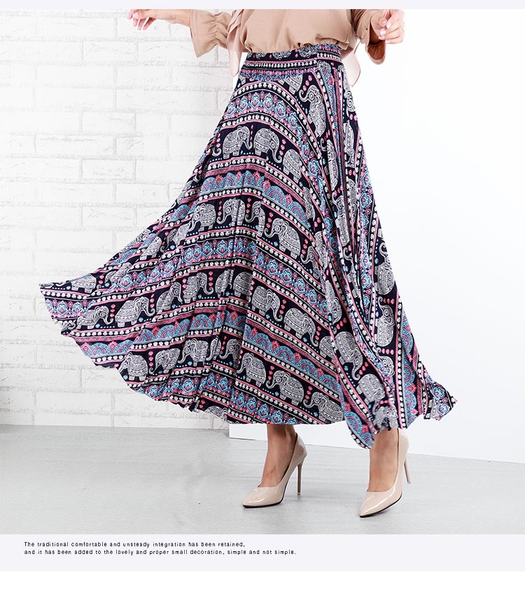 WOMEN PRINTED FLUTTER DRAPED SKIRT