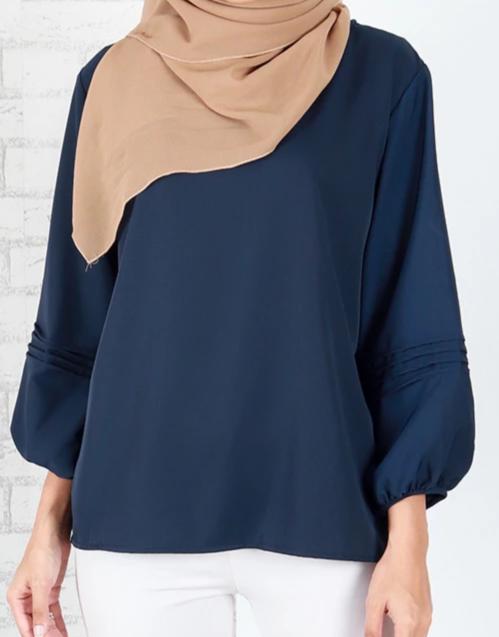 FARAZ BISHOP CUFF SLEEVES BLOUSE