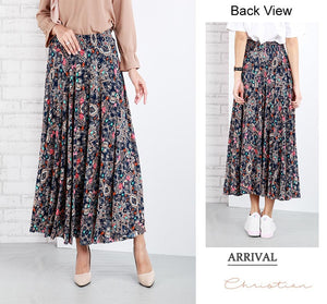 WOMEN PRINTED FLUTTER DRAPED SKIRT
