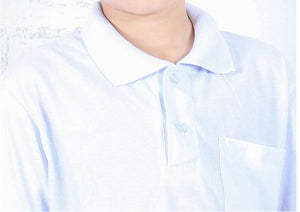 SCHOOL COLLAR LONG SLEEVES WHITE T SHIRT