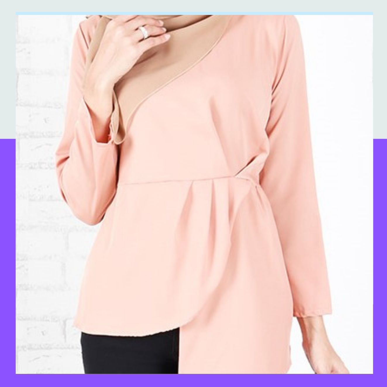 HANIYA ASYMMETRY PEPLUM BLOUSE