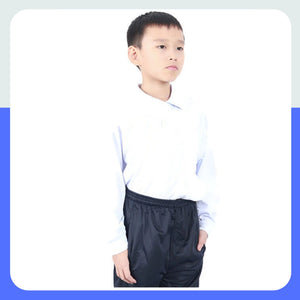 SCHOOL COLLAR LONG SLEEVES WHITE T SHIRT
