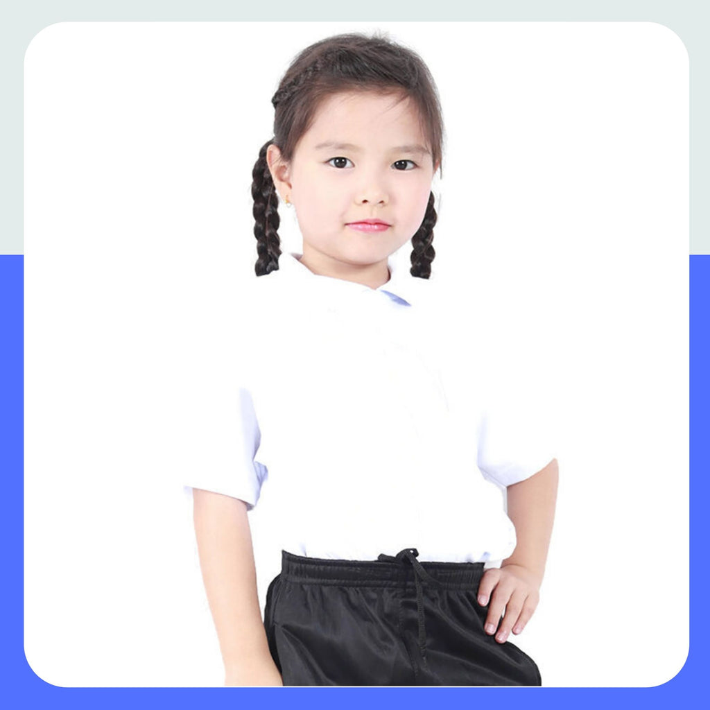 SCHOOL COLLAR SHORT SLEEVES WHITE T SHIRT