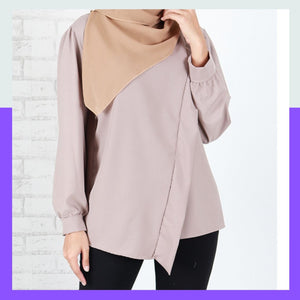 DALIA SOLID SLASH MODERN BLOUSE