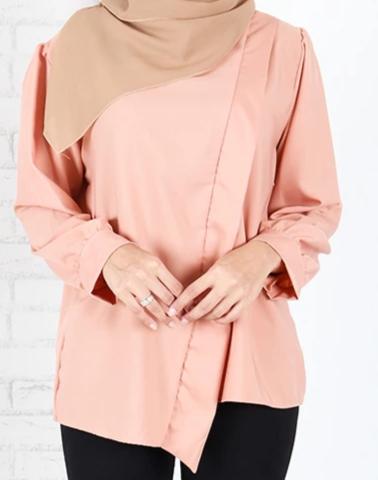 DALIA SOLID SLASH MODERN BLOUSE