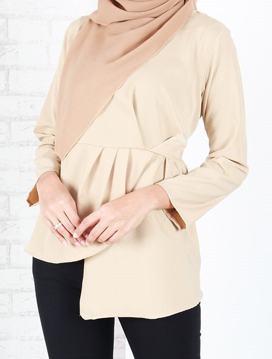 HANIYA ASYMMETRY PEPLUM BLOUSE