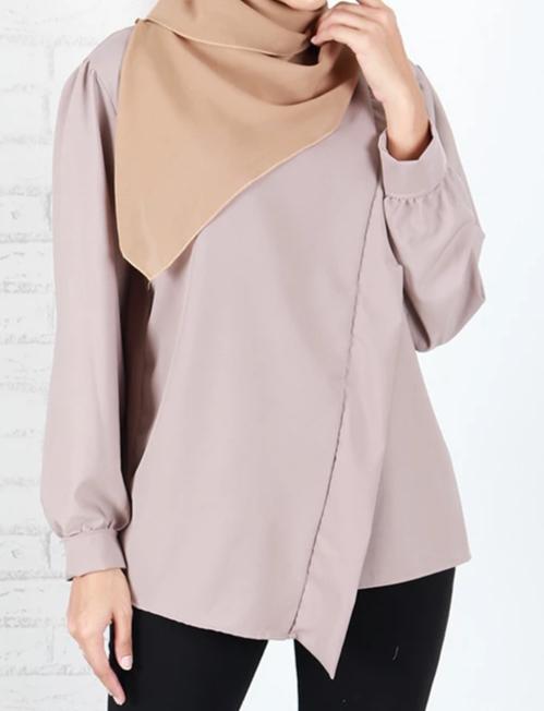 DALIA SOLID SLASH MODERN BLOUSE