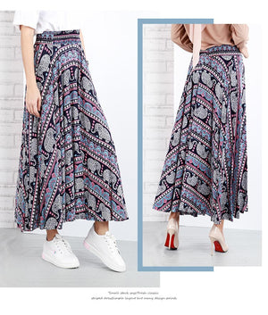 WOMEN PRINTED FLUTTER DRAPED SKIRT