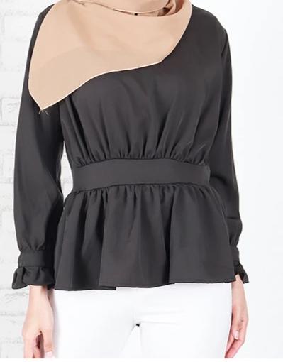 ALEENA PEPLUM LONG SLEEVES BLOUSE