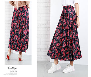 WOMEN PRINTED FLUTTER DRAPED SKIRT