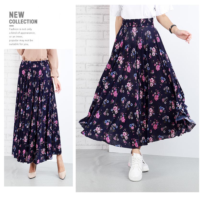 WOMEN PRINTED FLUTTER DRAPED SKIRT