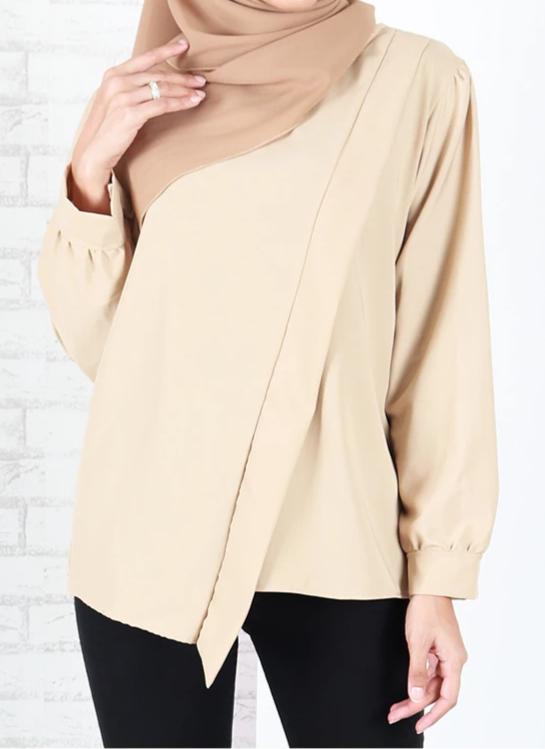 DALIA SOLID SLASH MODERN BLOUSE