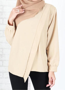 DALIA SOLID SLASH MODERN BLOUSE