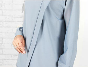 DALIA SOLID SLASH MODERN BLOUSE