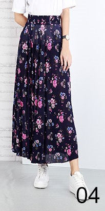 WOMEN PRINTED FLUTTER DRAPED SKIRT