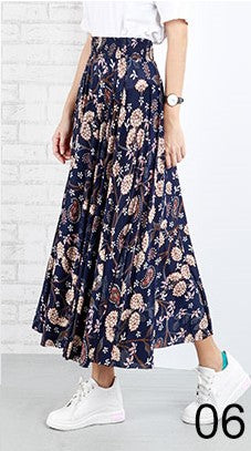 WOMEN PRINTED FLUTTER DRAPED SKIRT