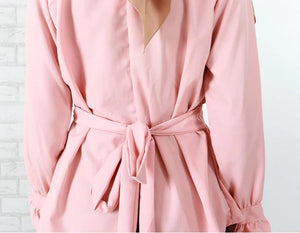 ALEENA PEPLUM LONG SLEEVES BLOUSE