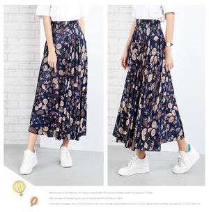 WOMEN PRINTED FLUTTER DRAPED SKIRT