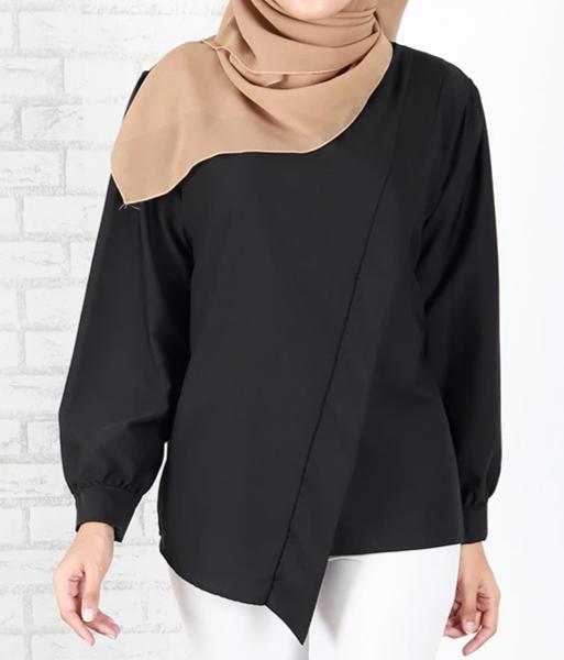 DALIA SOLID SLASH MODERN BLOUSE