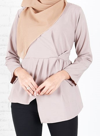 HANIYA ASYMMETRY PEPLUM BLOUSE