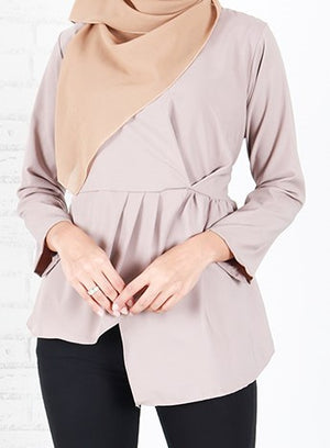HANIYA ASYMMETRY PEPLUM BLOUSE